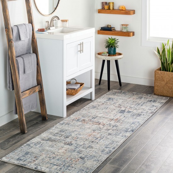 Surya Amore Rug 2'6" X 10' - Navy & Denim