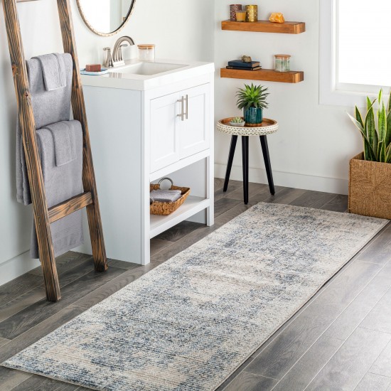 Surya Amore Rug 2'6" X 10' - Navy, Denim