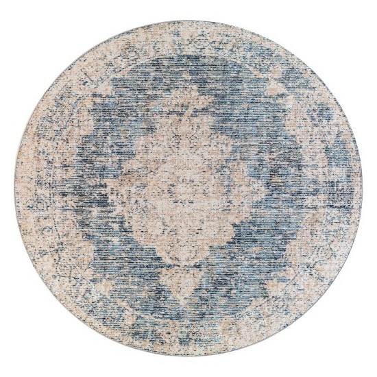 Surya Amore Rug 7'10" Round - Navy, Denim