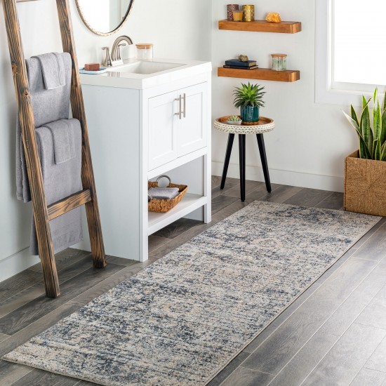 Surya Amore Navy, Denim Rug 2'6" X 10'