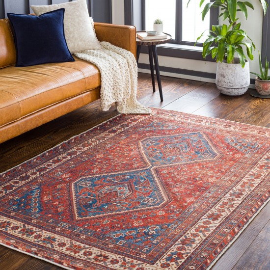 Surya Amelie Rug 2' X 2'11" - Dark Blue & Burnt Orange