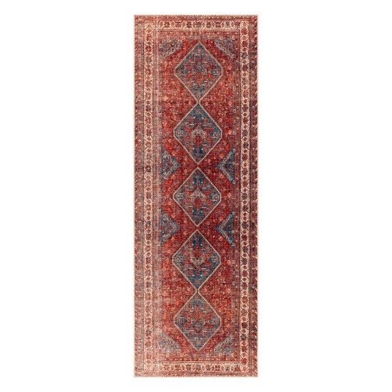 Surya Amelie Rug 2'7" X 7'10" - Dark Blue & Burnt Orange