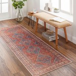 Surya Amelie Rug 2'7" X 7'10" - Dark Blue & Burnt Orange