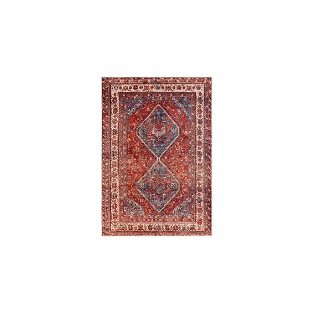 Surya Amelie Rug 6'7" X 9' - Dark Blue & Burnt Orange