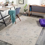 Surya Amore Rug 2'6" X 10' In Denim