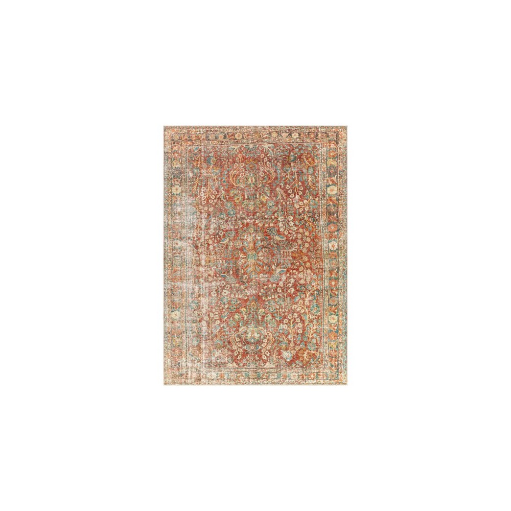 Surya Amelie Rug 2' X 2'11" - Brick Red & Dusty Sage