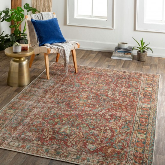 Surya Amelie Rug 2' X 2'11" - Brick Red & Dusty Sage