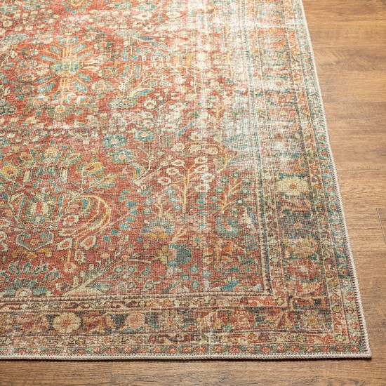 Surya Amelie Rug 2' X 2'11" - Brick Red & Dusty Sage