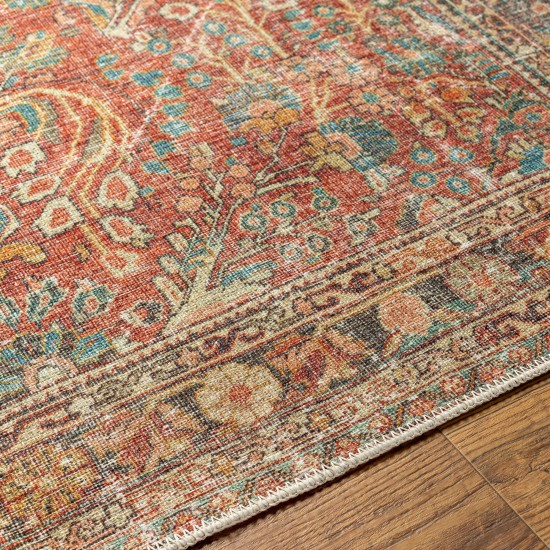 Surya Amelie Rug 2' X 2'11" - Brick Red & Dusty Sage