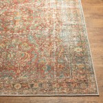 Surya Amelie Rug 6'7" X 9' - Brick Red & Dusty Sage