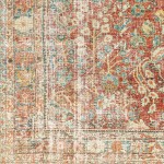 Surya Amelie Rug 6'7" X 9' - Brick Red & Dusty Sage