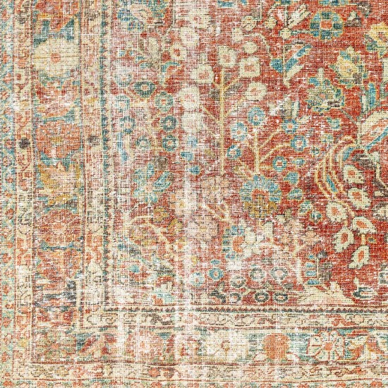 Surya Amelie Rug 6'7" X 9' - Brick Red & Dusty Sage