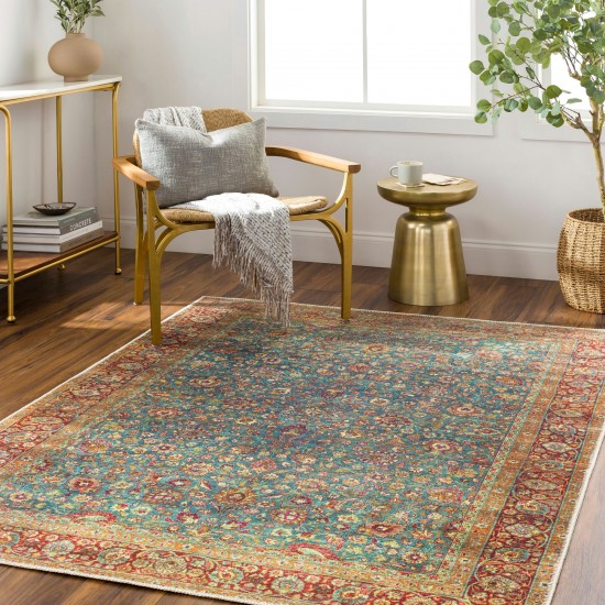 Surya Amelie Rug 2' X 2'11" - Deep Teal & Burgundy