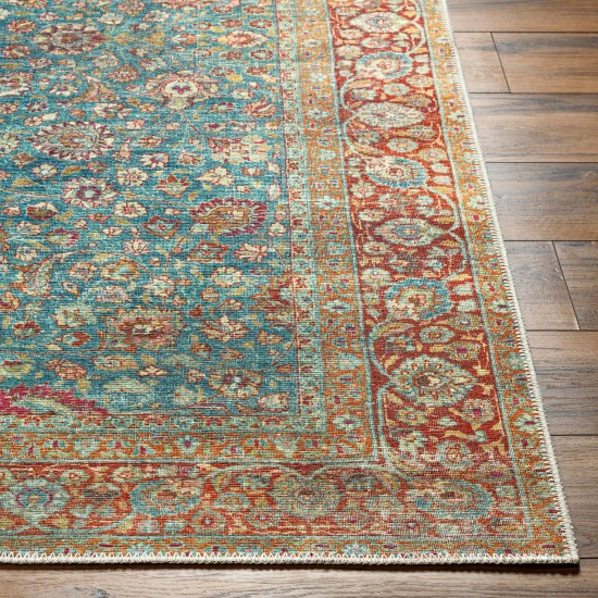 Surya Amelie Rug 2' X 2'11" - Deep Teal & Burgundy