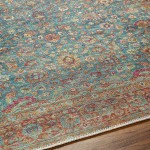 Surya Amelie Rug 2' X 2'11" - Deep Teal & Burgundy