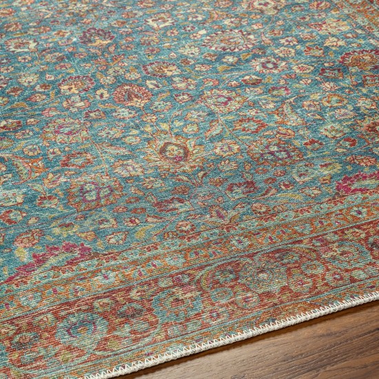 Surya Amelie Rug 2' X 2'11" - Deep Teal & Burgundy