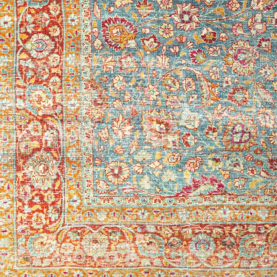 Surya Amelie Rug 2' X 2'11" - Deep Teal & Burgundy