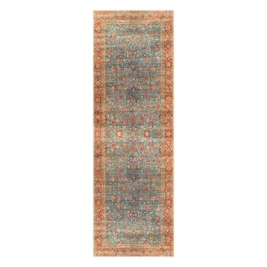 Surya Amelie Rug 2'7" X 7'10" - Deep Teal & Burgundy