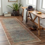 Surya Amelie Rug 2'7" X 7'10" - Deep Teal & Burgundy