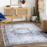 Surya Amelie Rug 6'7" X 9' - Light Gray & Lavender