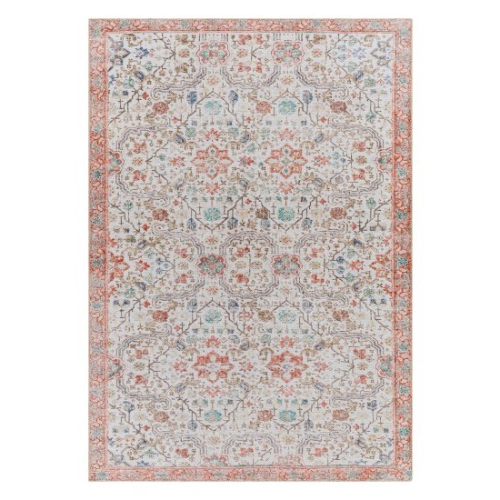 Surya Amelie Rug 2' X 2'11" - Light Gray & Dusty Coral