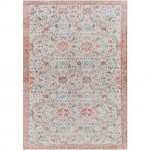 Surya Amelie Rug 5'3" X 7'3" - Light Gray & Dusty Coral