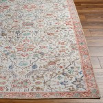 Surya Amelie Rug 5'3" X 7'3" - Light Gray & Dusty Coral