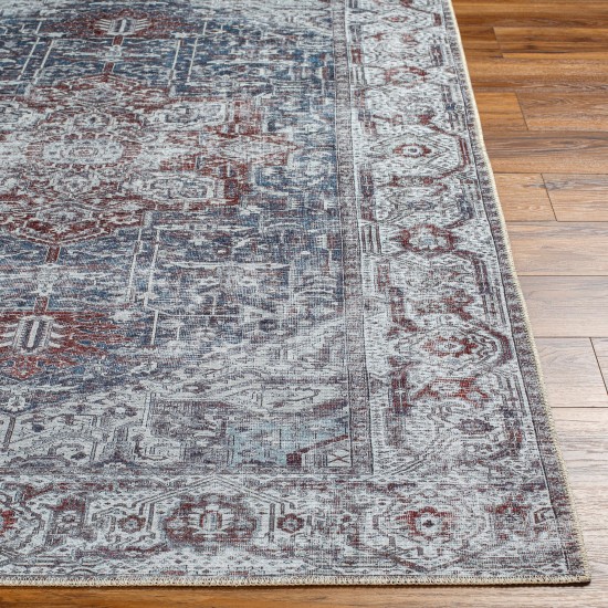 Surya Amelie Rug 2' X 2'11" - Dark Blue & Burgundy