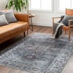 Surya Amelie Dark Blue Rug 6'7" X 9'