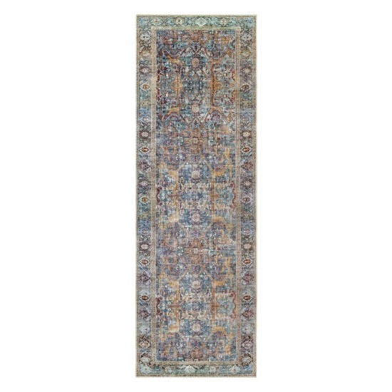 Surya Amelie Rug 2'7" X 7'10" - Deep Teal & Mustard