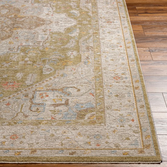 Surya Avant Garde Rug 5'3" Round In Medium Gray & Light Olive