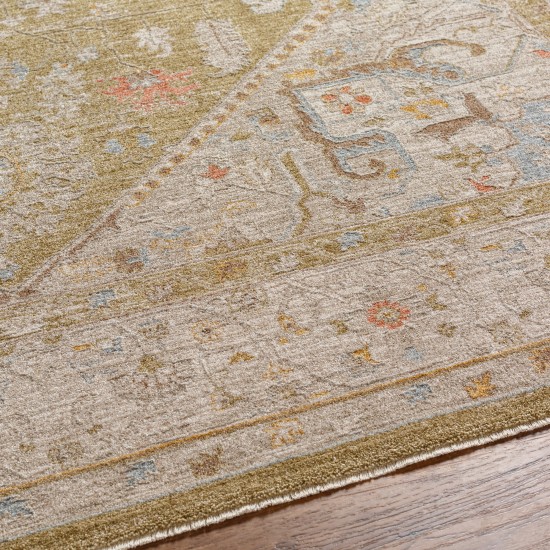 Surya Avant Garde Rug 5'3" Round In Medium Gray & Light Olive