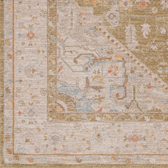 Surya Avant Garde Rug 5'3" Round In Medium Gray & Light Olive