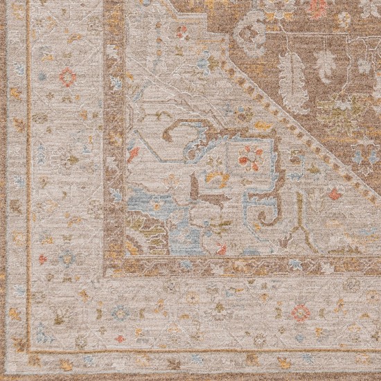 Surya Avant Garde Rug 7'10" Round In Medium Gray, Dark Brown