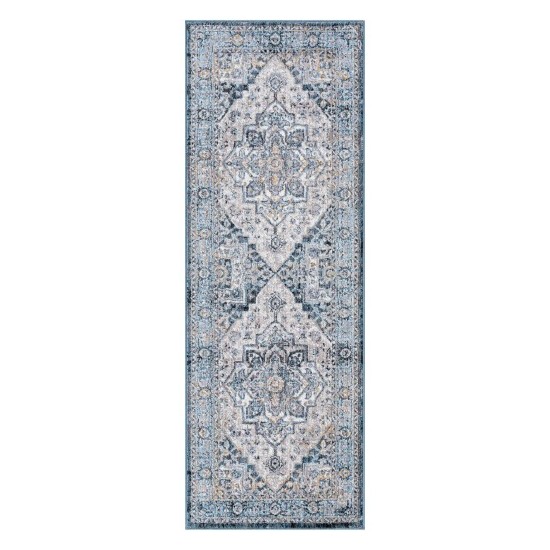 Surya Babel Light Blue Rug 2'7" X 7'3"