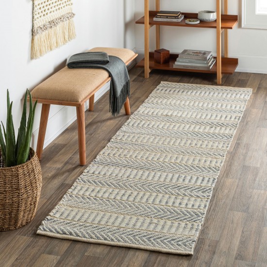 Surya Bali Charcoal Rug 2'6" X 8'