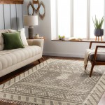 Surya Bedouin Rug 6' X 9' - Medium Gray, Black