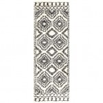 Surya Beni Shag Rug 2'7" X 7'3" - Black, Cream