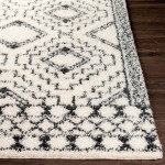 Surya Beni Shag Rug 2'7" X 7'3" - Black, Cream