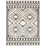 Surya Beni Shag Rug 5'3" X 7' - Black, Cream