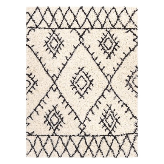 Surya Beni Shag Rug 5'3" X 7' - Black