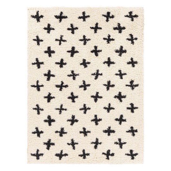 Surya Beni Shag Rug 5'3" X 7' (Black)