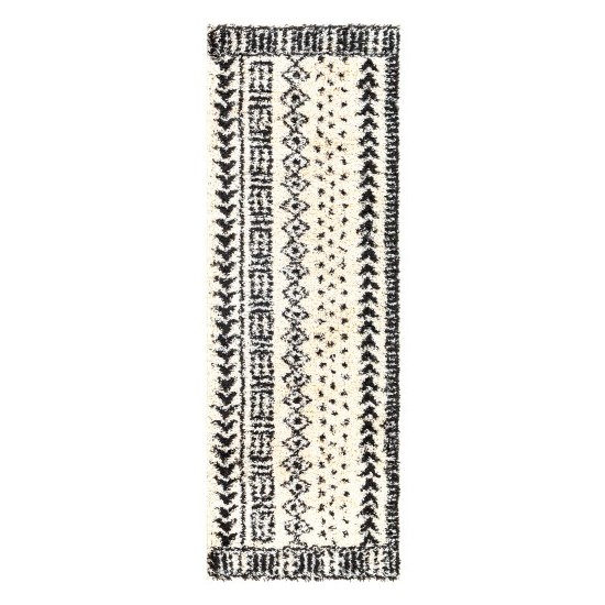 Surya Beni Shag Rug 2'7" X 7'3" In Black