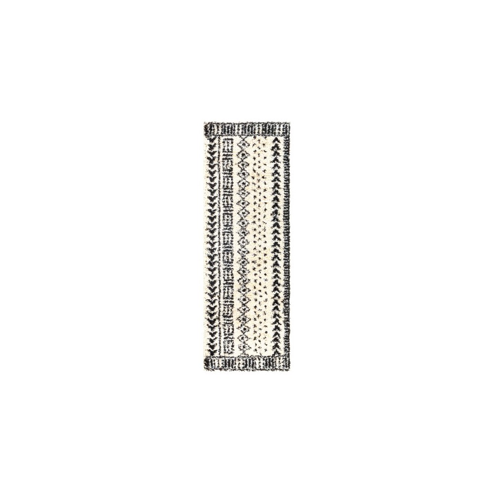 Surya Beni Shag Rug 2'7" X 7'3" In Black Surya Beni Shag Rug 2'7" X 7'3" In Black