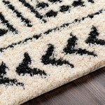 Surya Beni Shag Rug 2'7" X 7'3" In Black