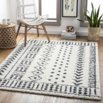 Surya Beni Shag Rug 6'7" X 9' In Black