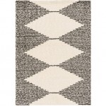 Surya Beni Shag Black, Cream Rug 5'3" X 7'