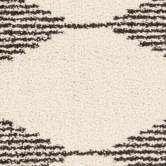 Surya Beni Shag Black, Cream Rug 6'7" X 9'