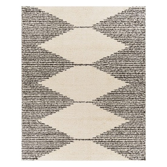 Surya Beni Shag Black, Cream Rug 7'10" X 10'