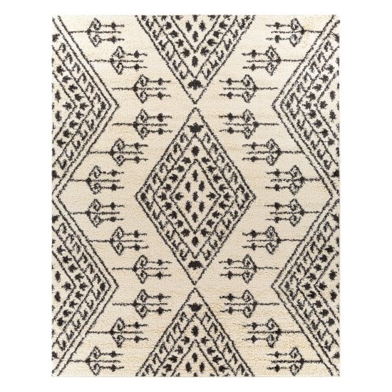 Surya Beni Shag Rug 7'10" X 10' In Black, Cream